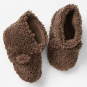 Baby Gap NWT Faux Fur Sherpa Bear Slippers XL (11)